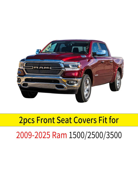 Funda de Asiento de Coche YIERTAI Dodge Ram 2009-2025 Negro