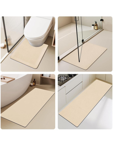 Alfombra de Baño Antideslizante TYUU Beige 40.6x61cm