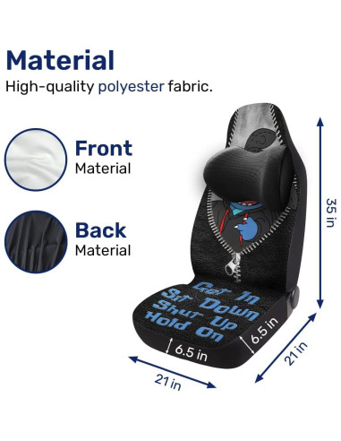 Cubiertas de Asiento Delantero GENANY para Auto SUV Caricatura