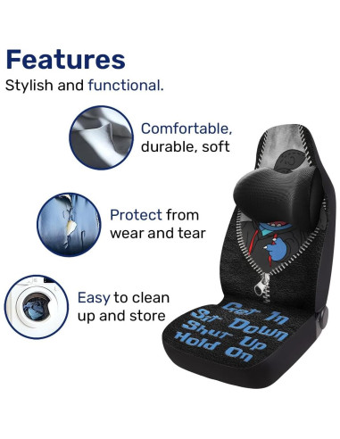 Cubiertas de Asiento Delantero GENANY para Auto SUV Caricatura