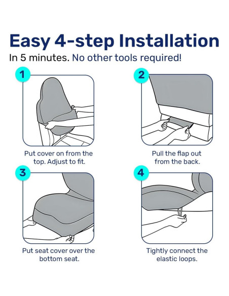 Cubiertas de Asiento Delantero GENANY para Auto SUV Caricatura