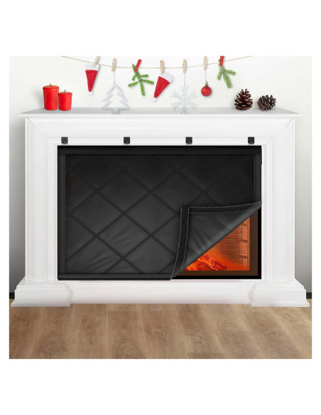 Cubierta de Chimenea CADARA 84cm x 74cm Aislante Negro