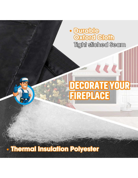 Cubierta de Chimenea CADARA 84cm x 74cm Aislante Negro