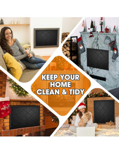 Cubierta de Chimenea CADARA 84cm x 74cm Aislante Negro