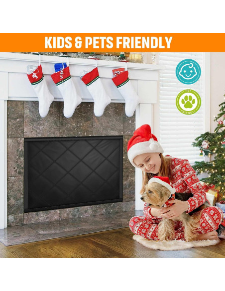 Cubierta de Chimenea CADARA 84cm x 74cm Aislante Negro