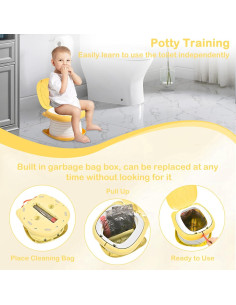 Inodoro Portátil Mejorado MY491211 Amarillo para Niños 2