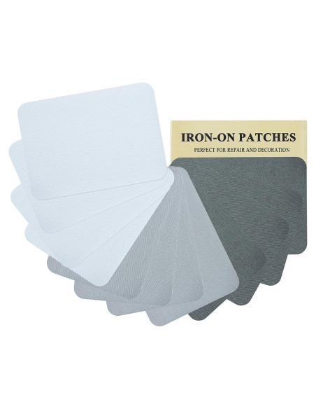 12 Parches de Tela J.CARP 100% Algodón para Planchar 10.4x7.6cm