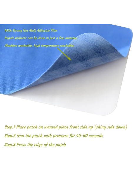 12 Parches de Tela J.CARP 100% Algodón para Planchar 10.4x7.6cm