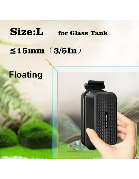 Limpiador Magnético Carefree Fish para Acuario de Vidrio 11.4x6.6 cm