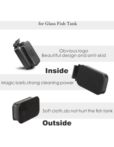 Limpiador Magnético Carefree Fish para Acuario de Vidrio 11.4x6.6 cm