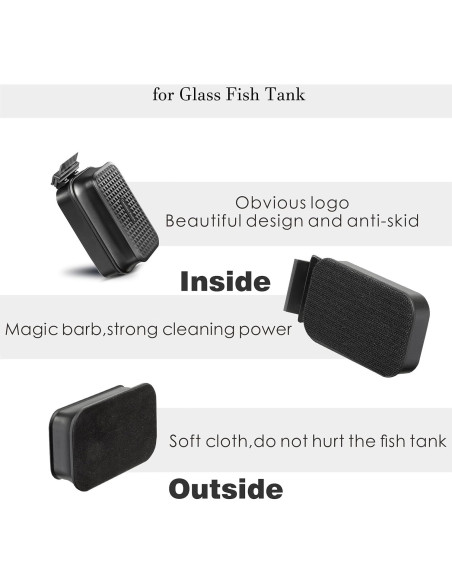 Limpiador Magnético Carefree Fish para Acuario de Vidrio 11.4x6.6 cm