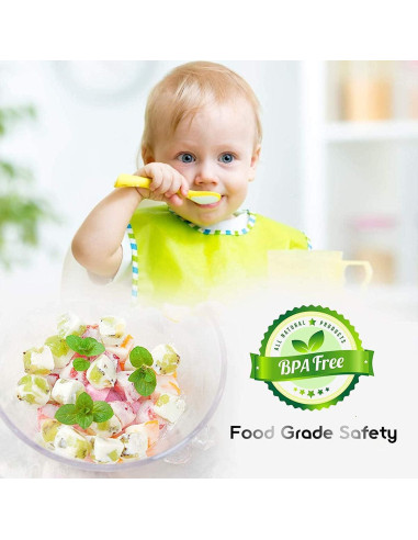 Juego de bandejas de hielo mini Jisile 2 piezas 160 cubos azul