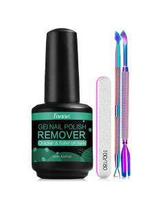 Kit Removedor de Esmalte de Uñas en Gel Fanisn 15ml Sin Acetona