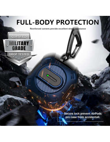 Funda Espacial RFUNGUANGO para AirPods 4ta Generación - Azul