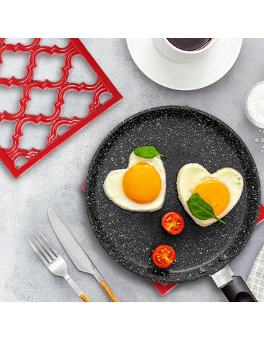 Trivet de Hierro Fundido JOGREFUL Rojo Cuadrado 0.79 kg