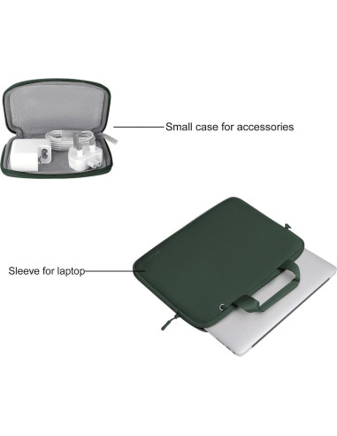 Funda para Laptop MOSISO 13.3" Neopreno Verde Esmeralda