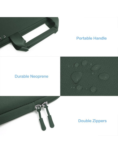 Funda para Laptop MOSISO 13.3" Neopreno Verde Esmeralda