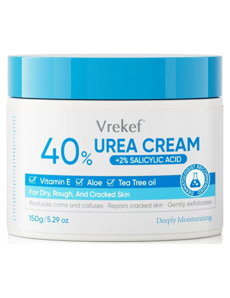 Crema de Urea 40% VREKEF con Ácido Salicílico 2% para Pies
