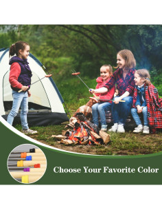 Juego de 8 Palos para Asar Malvaviscos DkOvn 81cm Acero Inoxidable 2