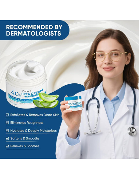 Crema de Urea 40% VREKEF con Ácido Salicílico 2% para Pies
