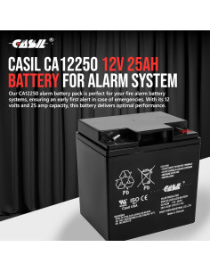 Batería de Reemplazo 12V 25Ah Simplex Grinnell 2081-9287 - Paquete de 2 2