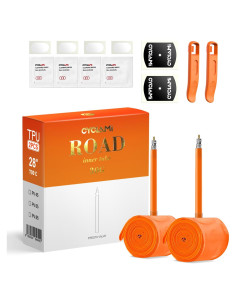 Paquete de 2 Tubos Internos TPU 700C CYCLAMI 30g Válvula Presta 85mm