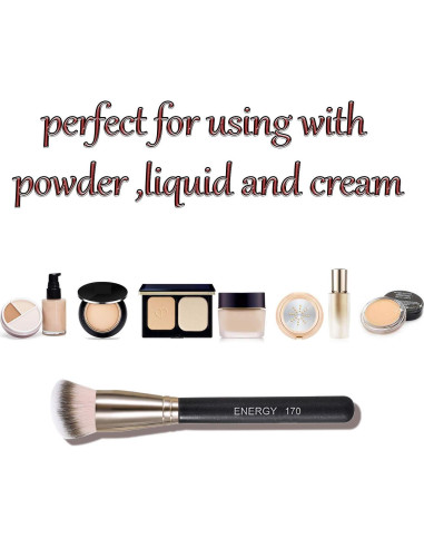 Brocha de Fundación ENERGY 170 en Ángulo para Maquillaje
