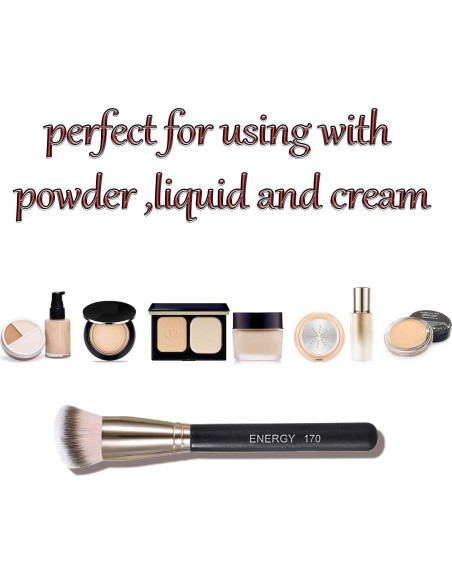 Brocha de Fundación ENERGY 170 en Ángulo para Maquillaje