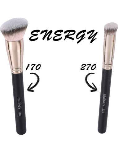 Brocha de Fundación ENERGY 170 en Ángulo para Maquillaje