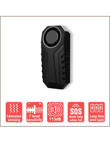 Alarma de Bicicleta NineLeaf NL-AMA01, Inalámbrica 113dB IP55