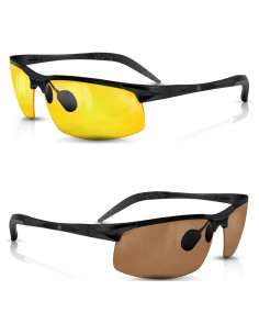 BLUPOND Set 2 Gafas Conducción HD Día y Noche Polarizadas