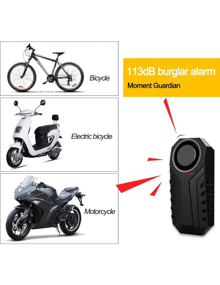 Alarma de Bicicleta NineLeaf NL-AMA01, Inalámbrica 113dB IP55