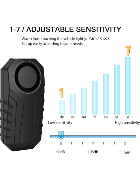 Alarma de Bicicleta NineLeaf NL-AMA01, Inalámbrica 113dB IP55
