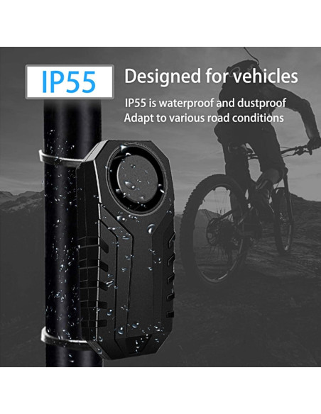Alarma de Bicicleta NineLeaf NL-AMA01, Inalámbrica 113dB IP55