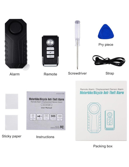 Alarma de Bicicleta NineLeaf NL-AMA01, Inalámbrica 113dB IP55