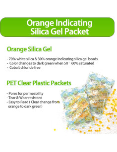 Paquete de 1000 Pcs Gel de Sílice Deshidratante 5g Seguro 2