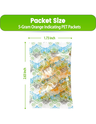 Paquete de 1000 Pcs Gel de Sílice Deshidratante 5g Seguro