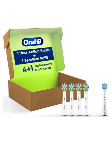 Cabezas de cepillo Oral-B FlossAction y Sensible, 5 unidades