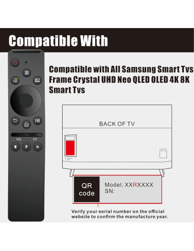 Control Remoto Universal Samsung BN59-01330A para TV 4K 8K