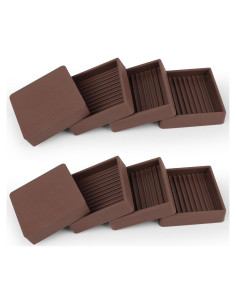 8 Piezas Almohadillas Antideslizantes Goma 5.1cm Marrón Pinsit