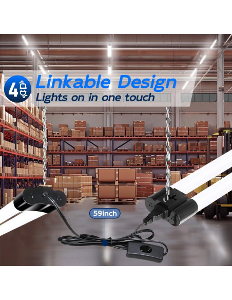 Luz LED Enlazable Hykolity 0.61m 22W 2500lm 5000K Negra