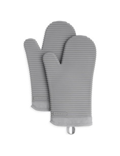 Guantes de Horno KitchenAid Silicona Suave 2 Piezas 19cm Gris