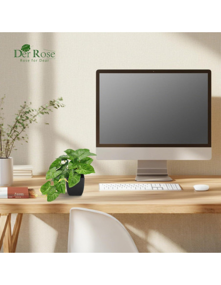 4 Pcs Plantas Falsas Negras Der Rose para Decoración Interior