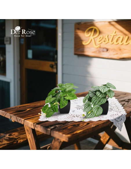 4 Pcs Plantas Falsas Negras Der Rose para Decoración Interior