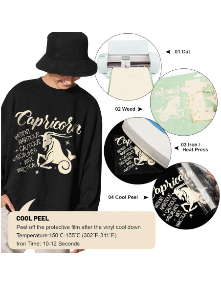 Vinilo de Transferencia de Calor Beige GIRAFVINYL 30.48x152 cm