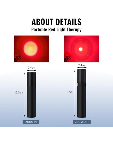 Antorcha de Terapia de Luz Roja FUIART para Alivio del Dolor