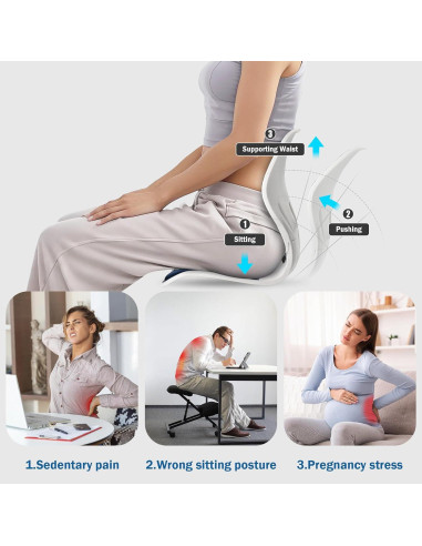 Soporte Ergonómico para Espalda Baja Hlthair YTCGL-01 Azul