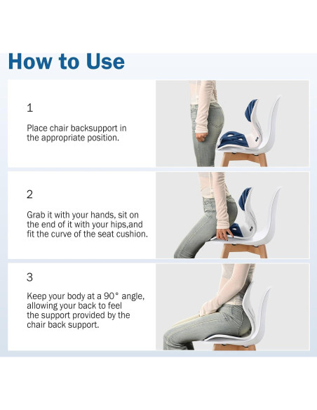 Soporte Ergonómico para Espalda Baja Hlthair YTCGL-01 Azul