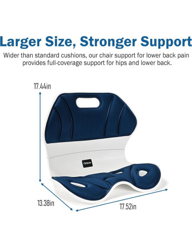 Soporte Ergonómico para Espalda Baja Hlthair YTCGL-01 Azul