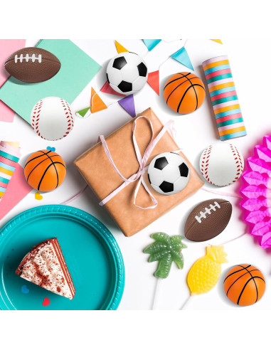 96 Mini Pelotas de Estrés Deportivas Oleitodh - Fútbol, Baloncesto, Béisbol